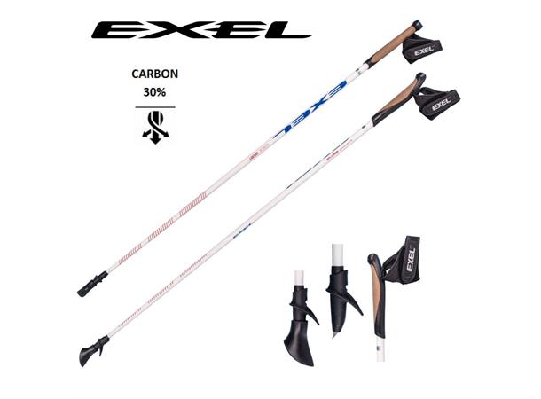 Exel Nordic Walker - Fast Stilren og lett gåstav i 30% carbon.