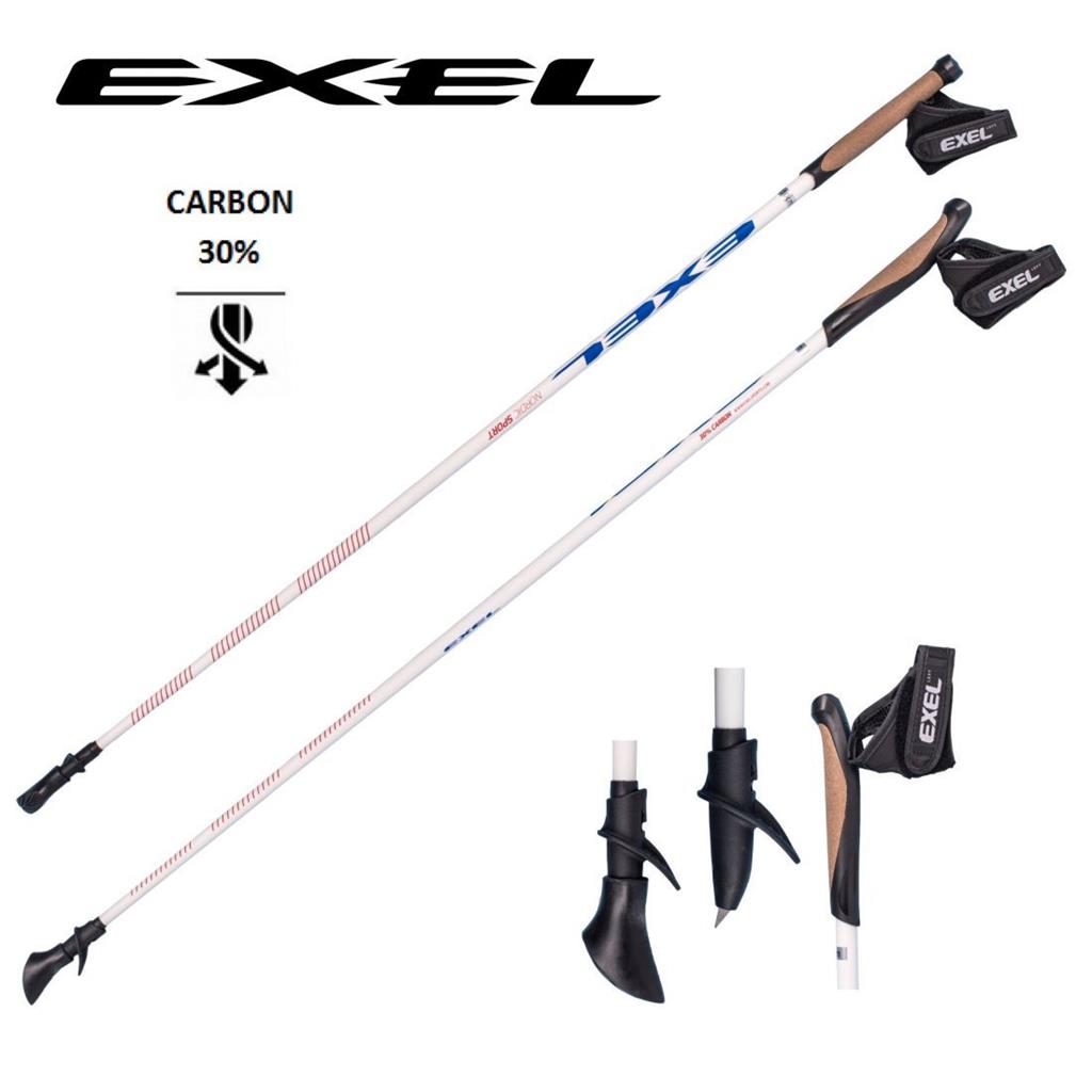 Exel Nordic Walker - Fast Stilren og lett gåstav i 30% carbon. - NRP