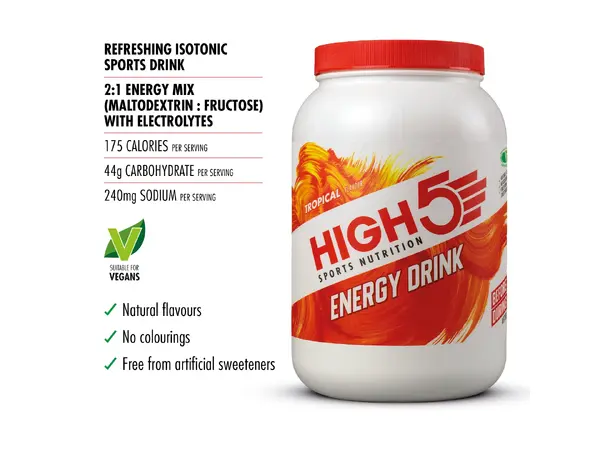 HIGH5 Energy Drink Tropisk 2.2kg, Pulver 