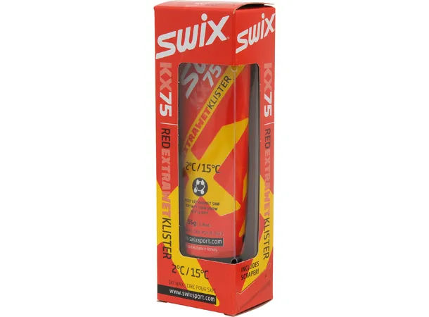 Swix KX75 Red Extra Wet Klister | +2/+15 For snø med høyt vanninnhold 