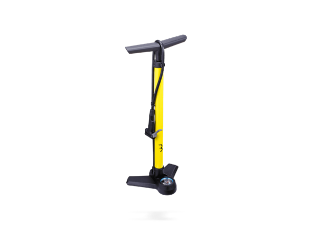 BBB AirBoost BFP-21 Manometerpumpe Gul Stål, 62cm, alle ventiler, 130psi/9bar