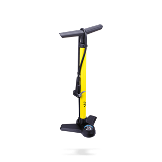 BBB AirBoost BFP-21 Manometerpumpe Gul Stål, 62cm, alle ventiler, 130psi/9bar