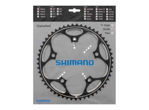 Shimano Krankdrev 53T 6601-G 130mm 130mm, grå, 10-delt 