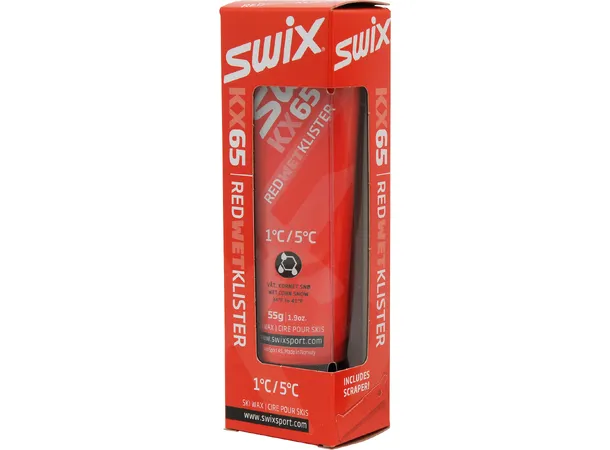 Swix KX65 Red Klister | +1/+5 Klister for fuktige til våte forhold 