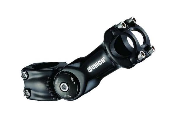 Union AH Justerbar Stem 31.8mm 110mm 31.8, 0-60 grader, sort, alu, 290gr