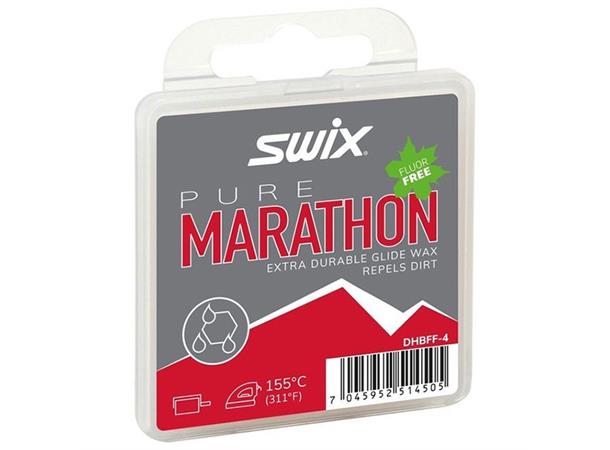 Swix Marathon Black Fluor Free ,40g Hard og slitesterk glidvoks.