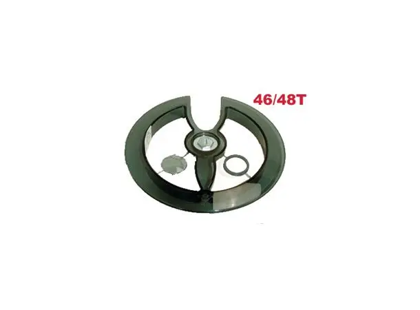 Flinger Kjedering 46T/48T, Sort plast 