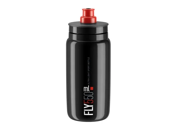 Flaske Elite FLY Black 2018 Rød logo 550 ml 