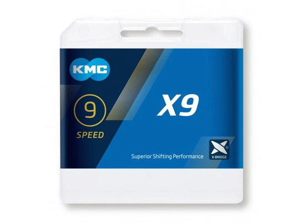 KMC X9-93 Kjede 9 delt 9-Delt, 116 ledd, 6.5mm, sølv/grå, 298gr 