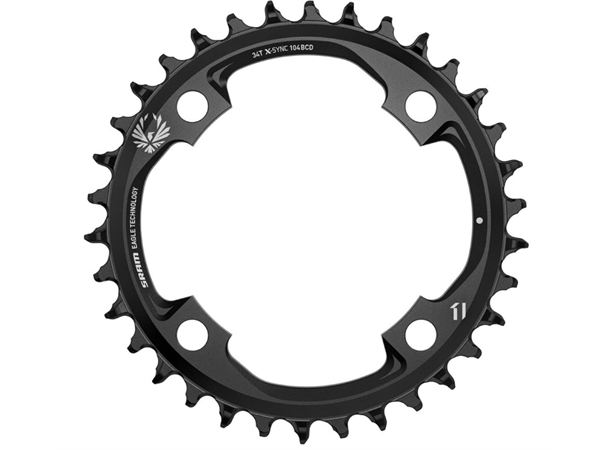 SRAM Chainring Ø104 mm Singlespeed 34T, 4 holes