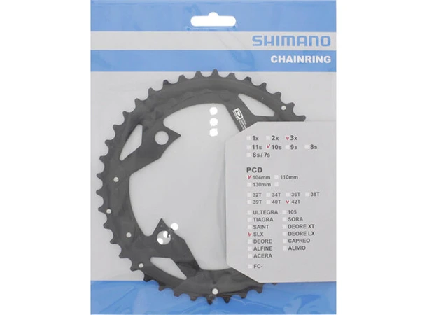 Shimano Krankdrev 32T FC-M670 etc. 104mm 32T, 10-delt 
