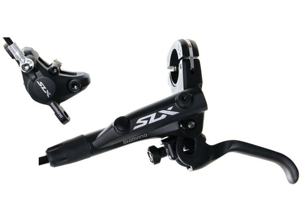 Skivebremssett SLX M7000 foran Postmount u/rotor og adapter