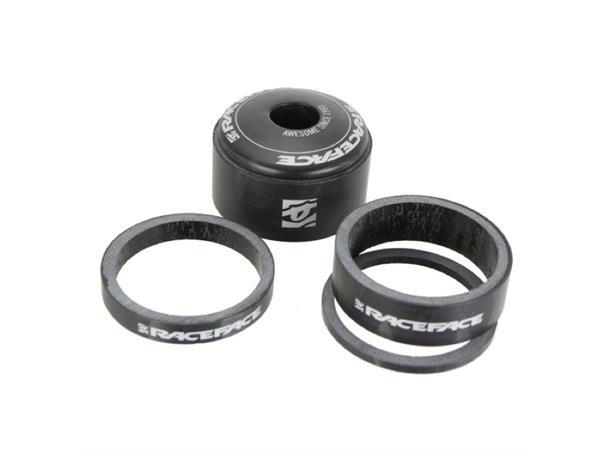 Race Face Carbon Spacersett Carbon, 2,5,10 og 15mm foringer + topcap