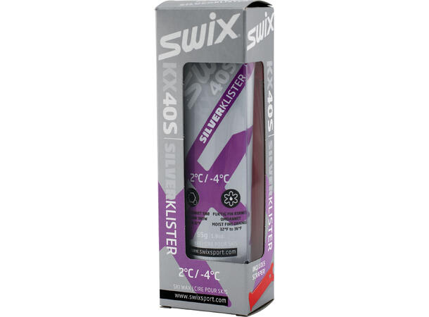 Swix KX40S Silver Klister | +2/-4 Sølvklister for omdannet og finkornet