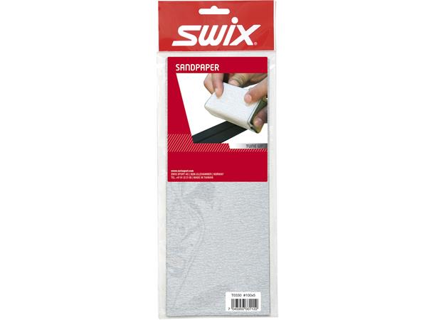 Swix Sandpapir P100 5stk 5stk. Sandpapir for rubbing av festesone