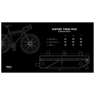AGU Venture Bikepacking Rammeveske L 5.5L, sort, 210gr, 52 x 14 x 6cm