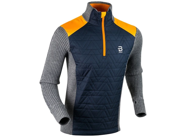 Dæhlie Half Zip Comfy Herre Blå/grå Stilig, varm ullgenser. Golden sun 
