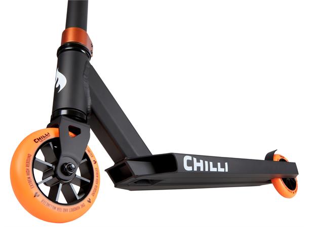 Chilli Pro Base Svart/Orange Knalltøff trikse-sparkesykkel