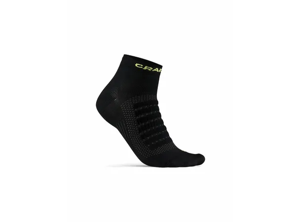 Craft Adv Dry Mid Sock Sort Høyfunksjonell treningssokk 