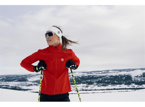 Dæhlie Jacket Prime Dame XS Lett, tynn skijakke. High risk red