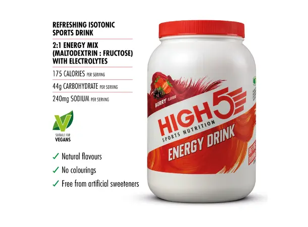 HIGH5 Energy Drink Bær 2.2kg, Pulver 