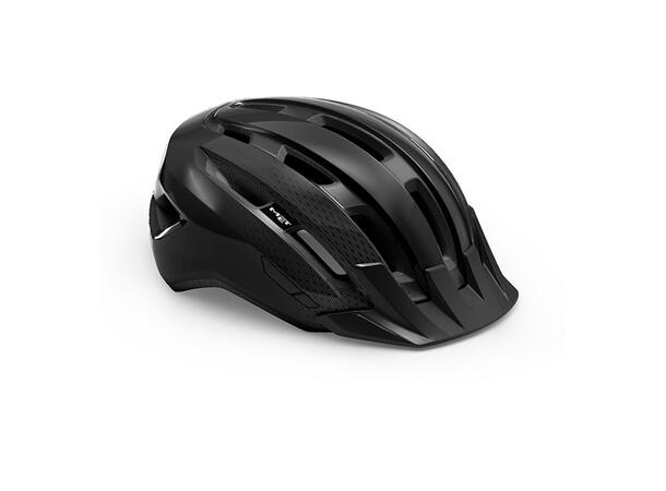 MET Helmet Downtown Sort Sykkelhjelm Moderne hjelm med visir