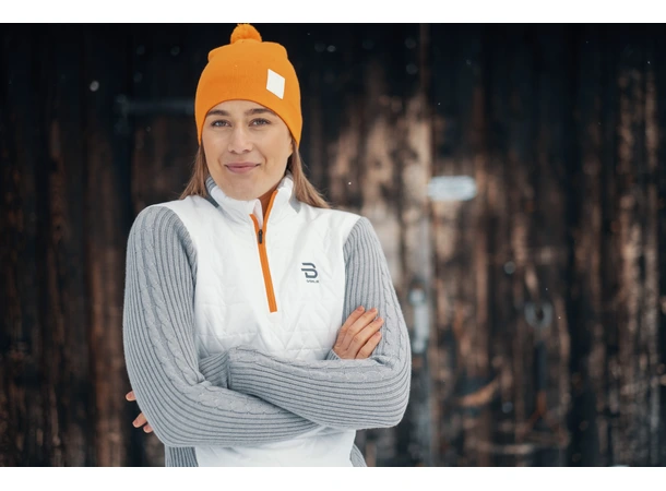 Dæhlie Half Zip Comfy Wmn Hvit Stilig, varm ullgenser. Snow White 