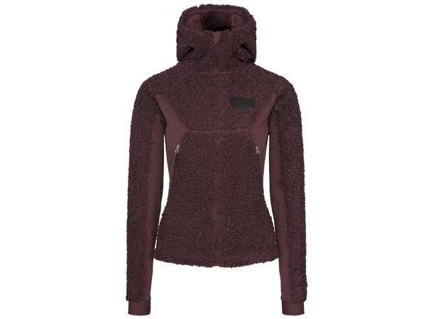 Johaug Sway Pile Jacket Brownish Red, Varm og sporty fleecejakke 
