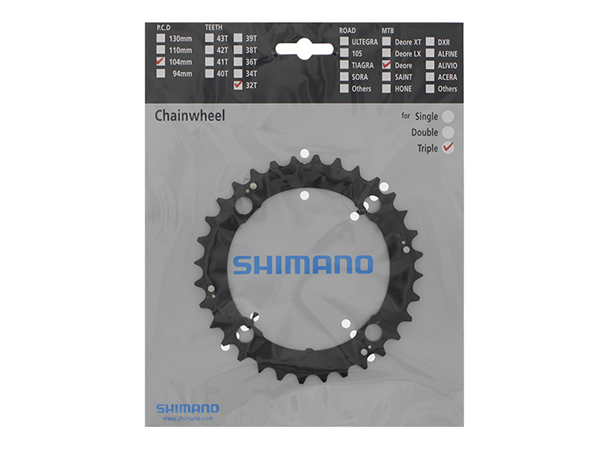 Shimano Krankdrev 32T FC-M480-L 104mm, sølv, 9delt