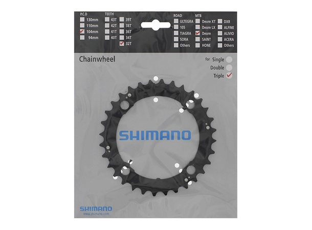 Shimano Krankdrev 32T FC-M480-L 104mm, sølv, 9delt 