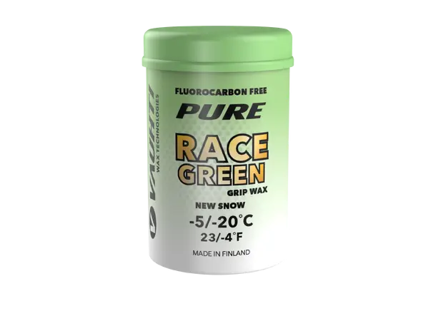 Vauhti Pure Race Green | -5 /-20 Kald festevoks for nysnø/finkornet snø 