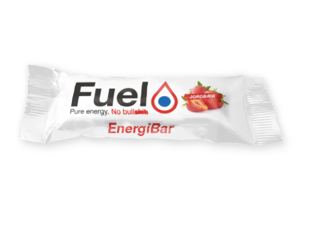 Fuel of Norway Energibar Jordbær 50g, glutenfri, 32g karbohydrater