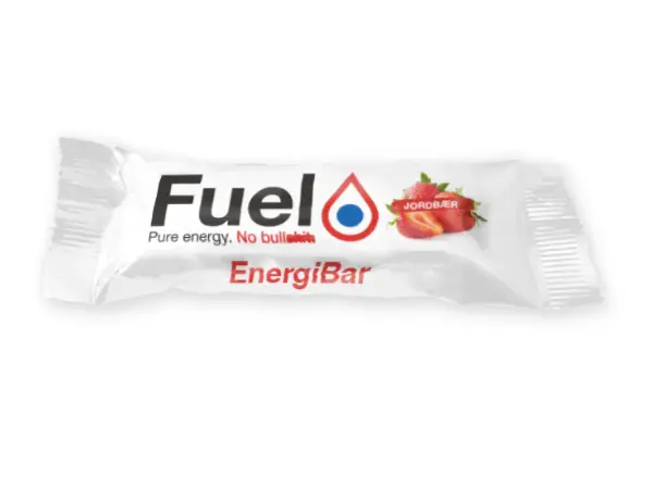 Fuel of Norway Energibar Jordbær 50g, glutenfri, 32g karbohydrater 