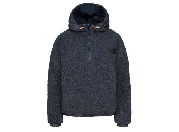 Johaug Sway Pile Hettegenser Dark blue, supermyk hettegenser med zip