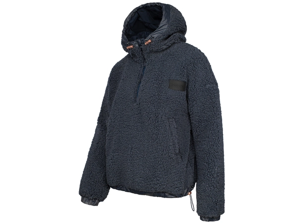 Johaug Sway Pile Hettegenser Dark blue, supermyk hettegenser med zip 