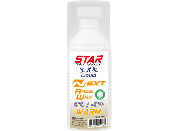 Star Next Race Warm Liquid 0/-5 100ml, påføring m/svamp
