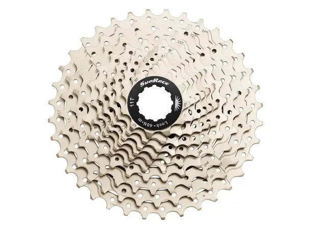 SunRace MS1 10-Delt Kassett 11-36T, 395gr, Champagne, Shimano kompat 