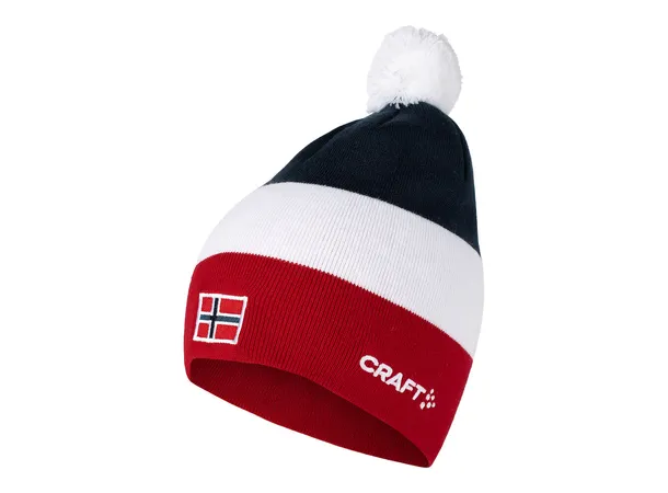 Craft NOR Parade Hat, Navy/White Klassisk, varm og dobbeltstrikket lue 