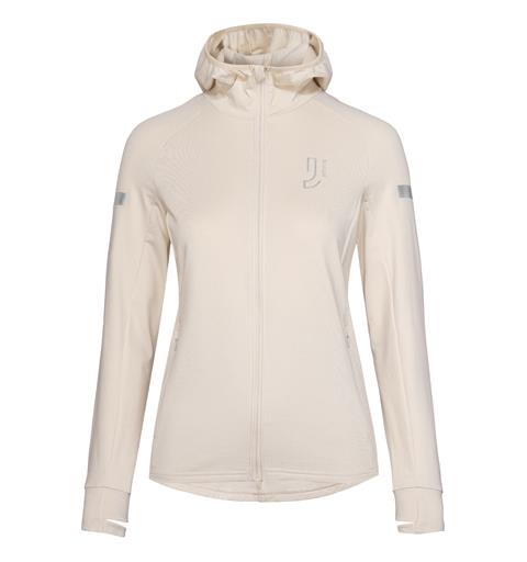 Johaug Gleam Full Zip Jakke Light beige, lett fleecejakke til trenin
