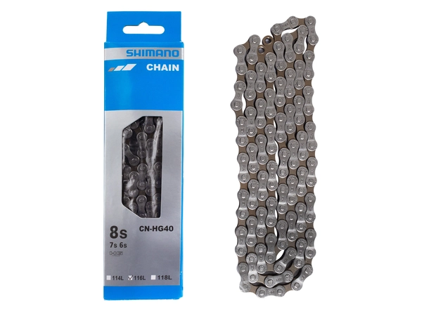 Shimano Kjede HG40 6/7/8 delt Med kjedelås 