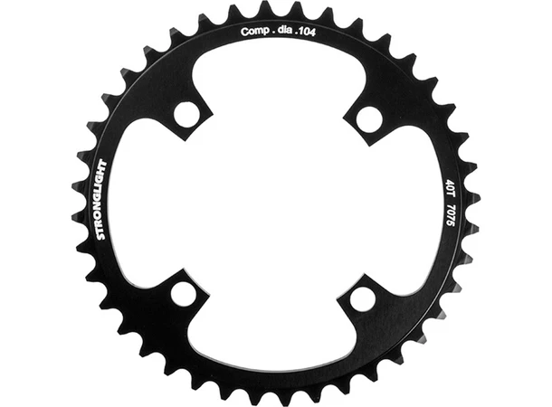 Stronglight Drev 44T Ø104mm Singlespeed 4 hull, alu, e-bike 