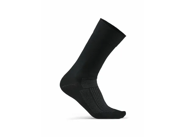 Craft Essence Sock Black Slitesterk sykkelsokk med rett lengde 