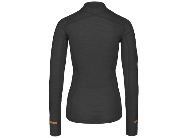 Johaug Advance Tech Wool LS Black, teknisk ulltrøye 