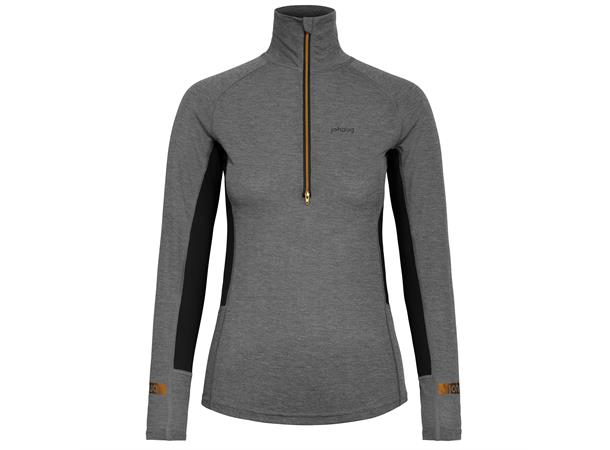 Johaug Aerial Woolmix Half Zip 2.0 Black, Lett og varmende genser