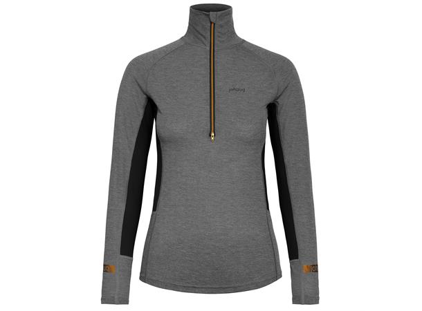 Johaug Aerial Woolmix Half Zip 2.0 Black, Lett og varmende genser