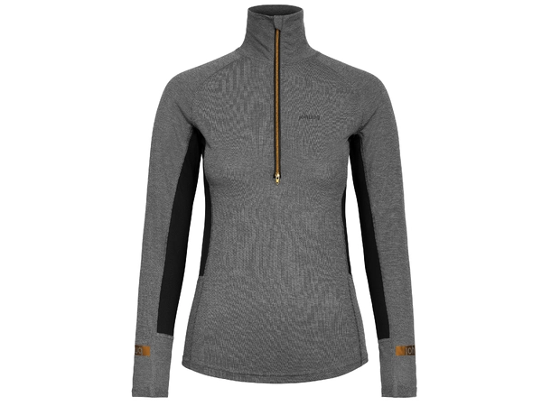 Johaug Aerial Woolmix Half Zip 2.0 Black, Lett og varmende genser 