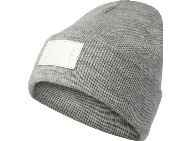 Johaug Fold Beanie Grey Lue Varm strikket lue 