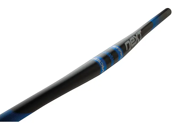Race Face Next Wide 1/4 Riser Styre Blå 31.8mm x 6.35mm x 720mm, Carbon, 175gr 