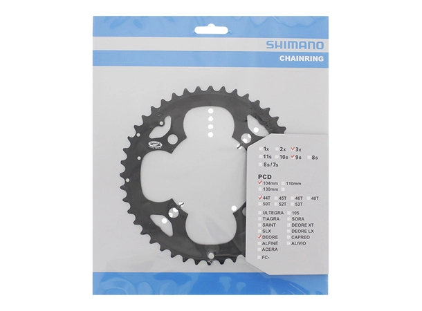 Shimano Krankdrev 44T FC-M590 104mm, svart, 9-delt 