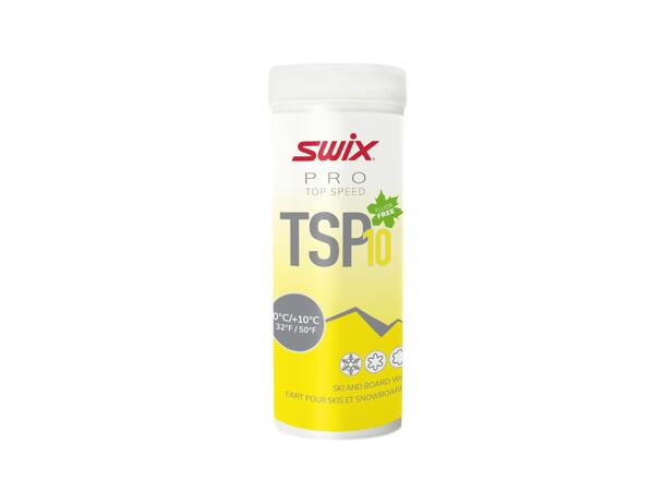 Swix TSP10 Yellow 0/+10 40g Fluorfritt racingpulver